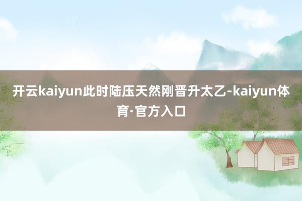 开云kaiyun此时陆压天然刚晋升太乙-kaiyun体育·官方入口