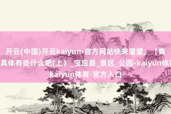 开云(中国)开云kaiyun·官方网站快来望望，【青享礼包】里具体有些什么吧(上）_宝应县_景区_公园-kaiyun体育·官方入口